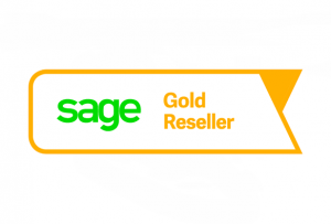 Das Logo Sage Gold Reseller Partnerstatus von WUD, eines der IT-Produkte von WUD
