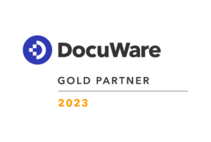 Das WUD DocuWare Gold Partner Logo 2023
