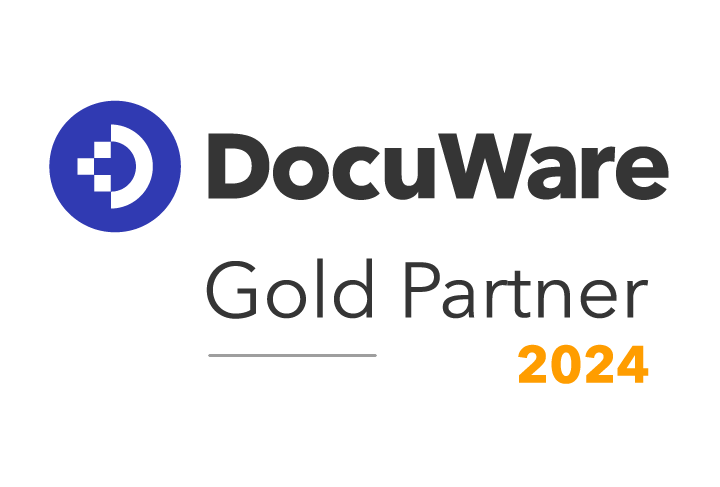 Das WUD DocuWare Gold Partner Logo 2024